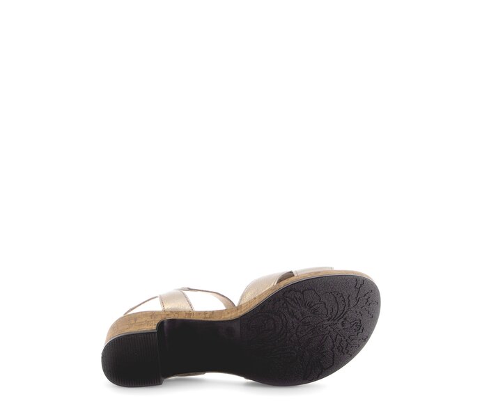 Gabor Damen  Riemchensandale Beige - Effektleder