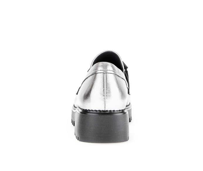 Gabor Damen  Loafer Silber - Effektleder