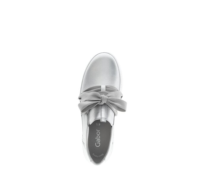 Gabor Damen  Sneaker Low Silber - Effektleder