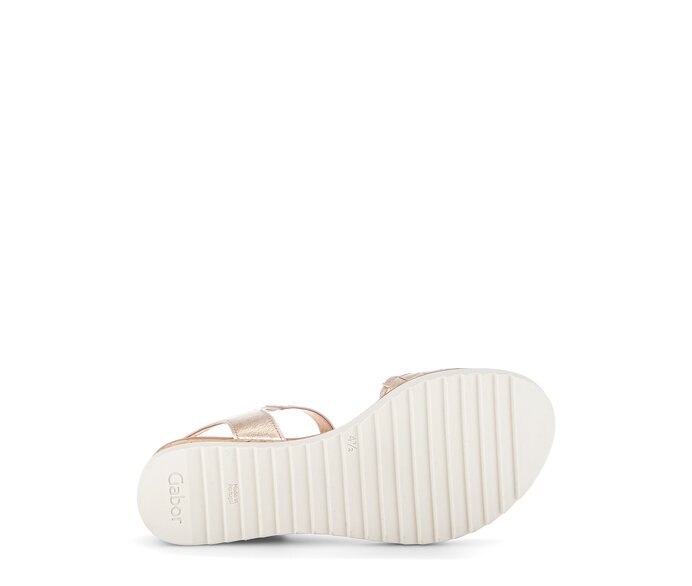 Gabor Damen  Keilsandalette Gold - Effektleder