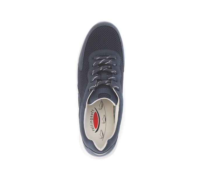 Gabor Damen  Sneaker Low Blau - Materialmix Lederimitat