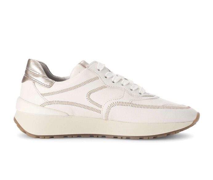 Gabor Damen  Sneaker Low Creme - Materialmix Leder