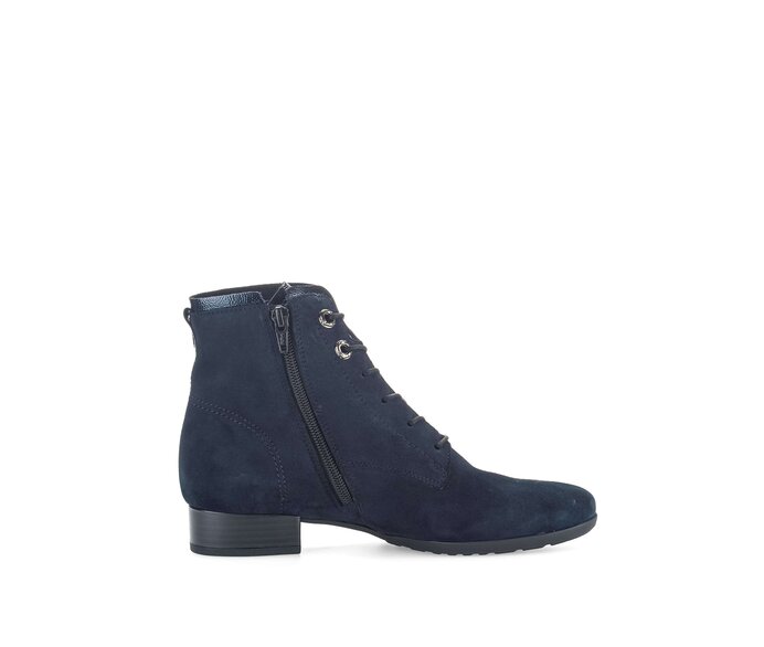 Gabor Damen  Schnürstiefelette Blau - Rauleder