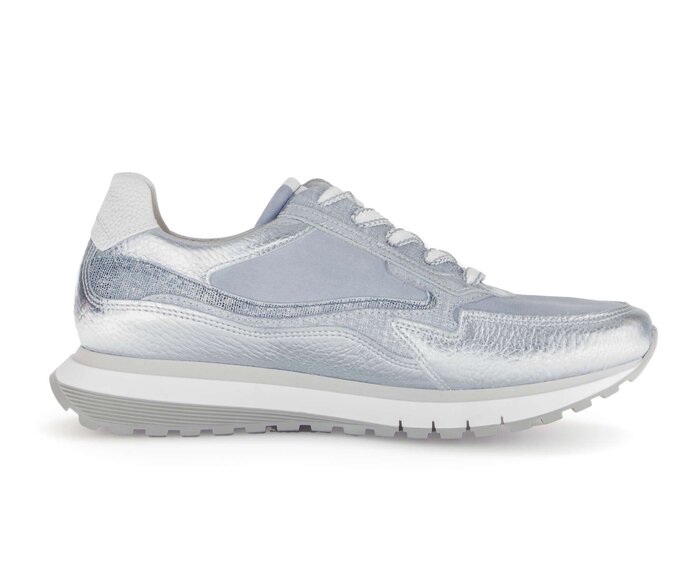 Gabor Damen  Sneaker Low Blau - Materialmix Leder