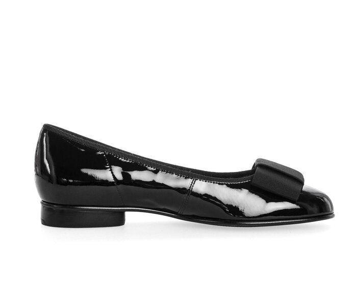 Gabor Damen  Eleganter Ballerina Schwarz - Lackleder