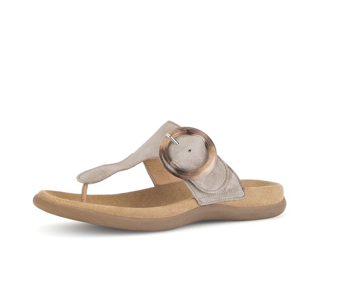 Gabor Damen  Zehentrenner Beige - Rauleder