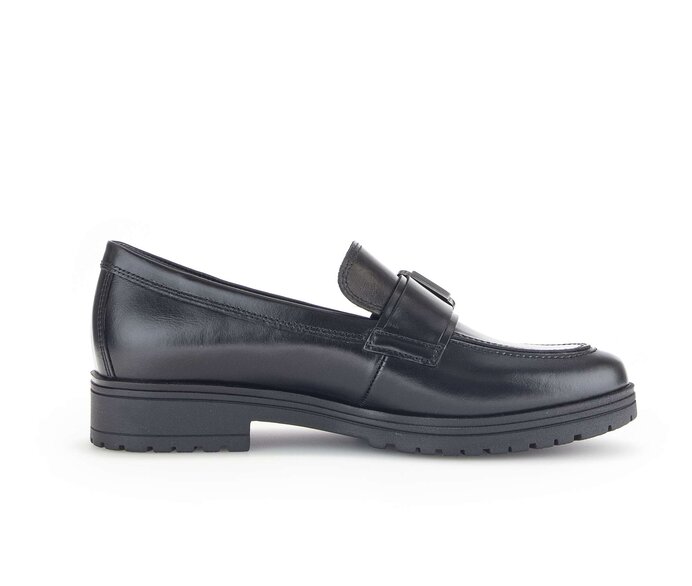 Gabor Damen  Loafer Schwarz - Glattleder