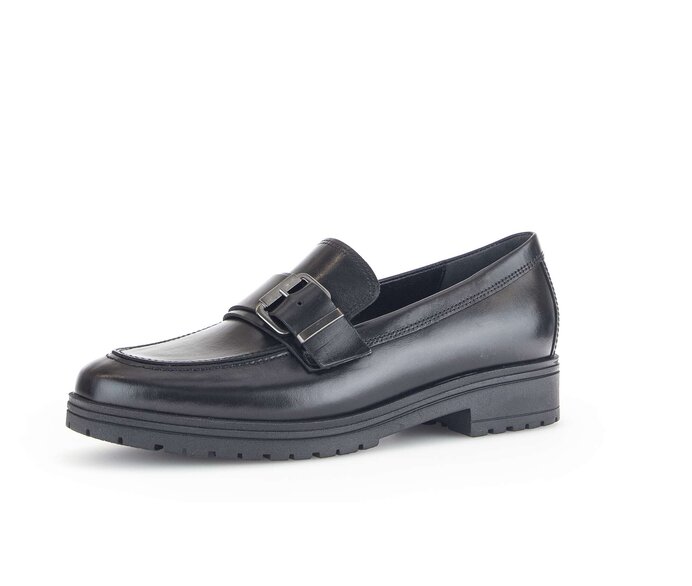 Gabor Damen  Loafer Schwarz - Glattleder