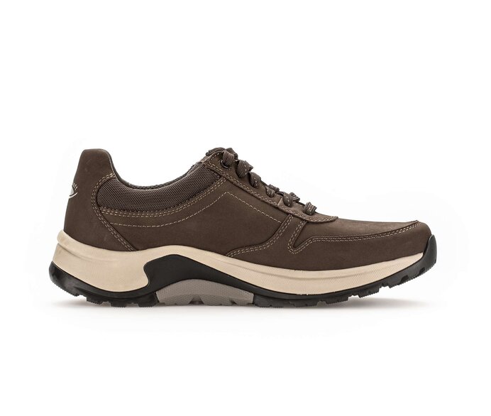 Gabor Herren Rollingsoft Sneaker Low Braun - Materialmix Leder/Textil