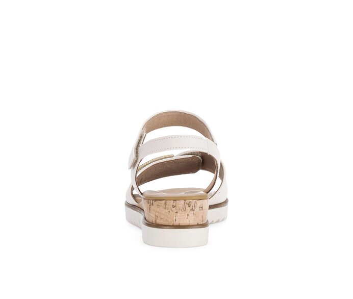 Gabor Damen  Riemchensandale Creme - Glattleder