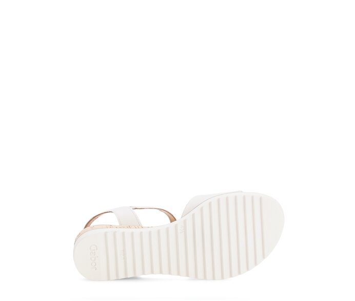 Gabor Damen  Riemchensandale Creme - Glattleder