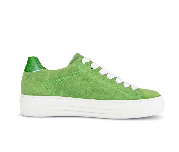 Gabor Damen  Sneaker Low Grün - Materialmix Leder/Lederimitat