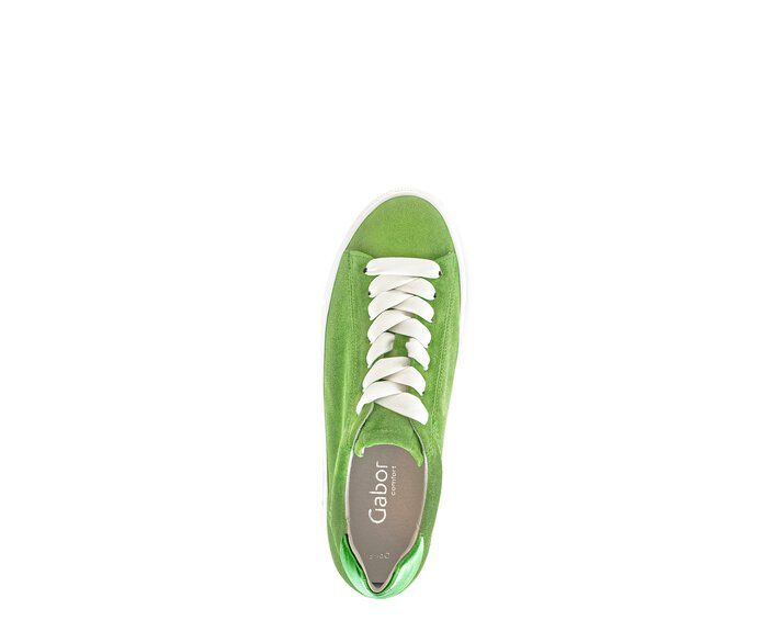 Gabor Damen  Sneaker Low Grün - Materialmix Leder/Lederimitat
