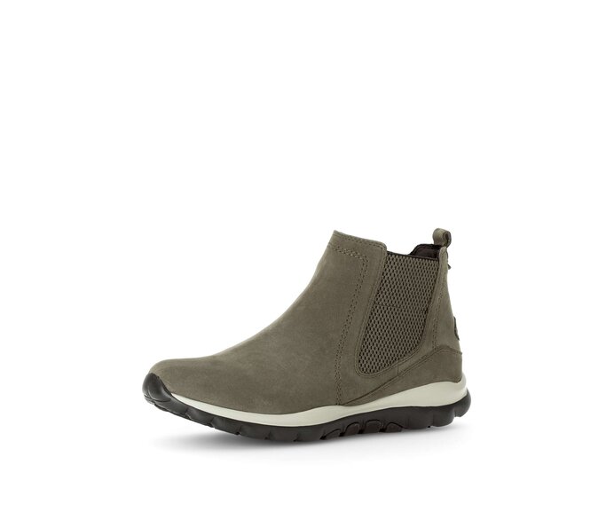 Gabor Damen  Sportliche Stiefelette Grün - Rauleder