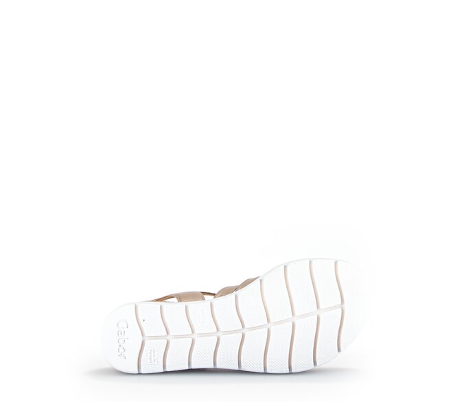 Gabor Damen  Keilsandalette Gold - Effektleder