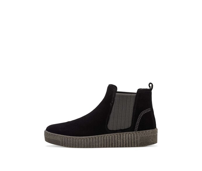 Gabor Damen Chelsea Boot Schwarz - Rauleder