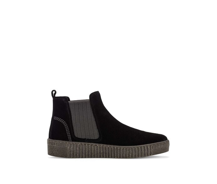 Gabor Damen  Chelsea Boot Schwarz - Rauleder