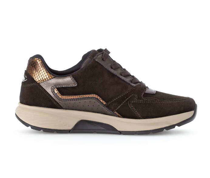 Gabor Damen  Sneaker Low Braun - Materialmix Leder