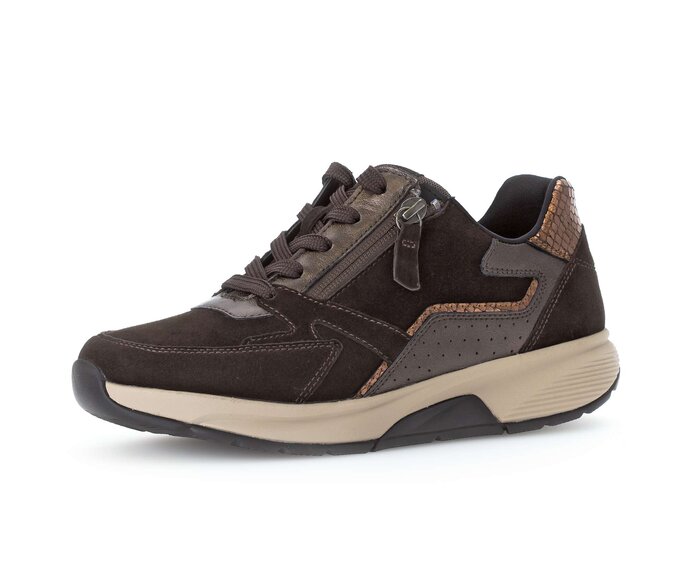 Gabor Damen  Sneaker Low Braun - Materialmix Leder