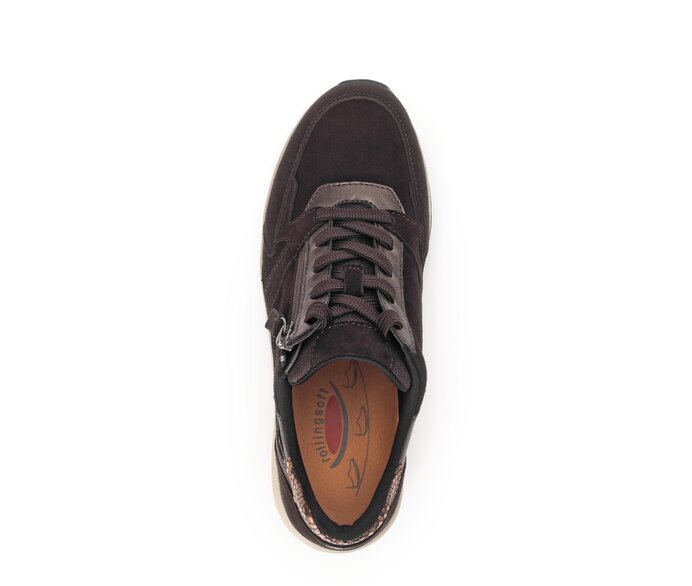 Gabor Damen  Sneaker Low Braun - Materialmix Leder