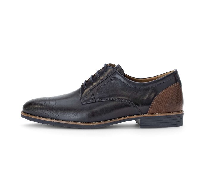 Pius Gabor Herren Schnürschuh Blau - Glattleder
