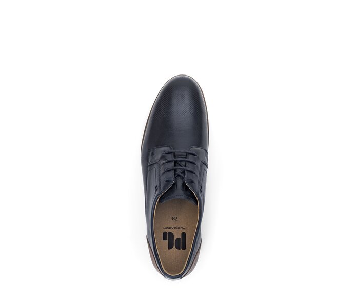 Pius Gabor Herren Schnürschuh Blau - Glattleder