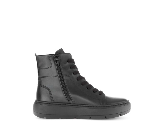 Gabor Damen  Sportliche Stiefelette Schwarz - Glattleder