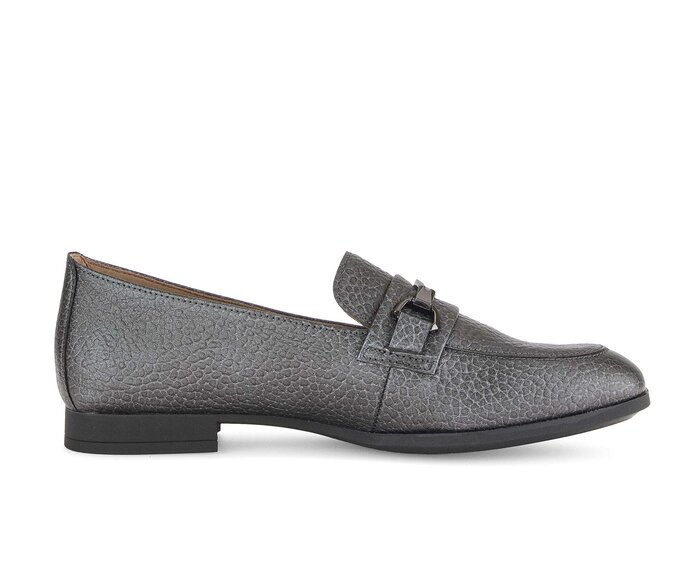Gabor Damen  Slipper Silber - Glattleder