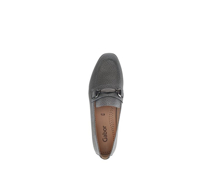Gabor Damen  Slipper Silber - Glattleder