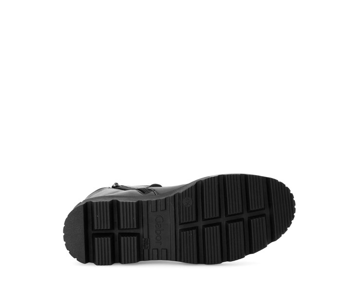 Gabor Damen  Schnürstiefelette Schwarz - Materialmix Leder