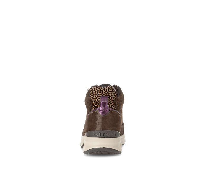 Gabor Damen  Sportliche Stiefelette Braun - Materialmix Leder