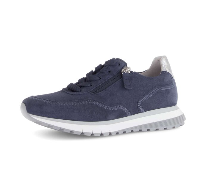 Gabor Damen  Sneaker Low Blau - Rauleder