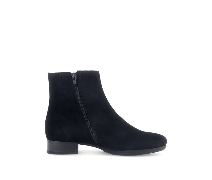 Gabor Damen  Elegante Stiefelette Schwarz - Rauleder