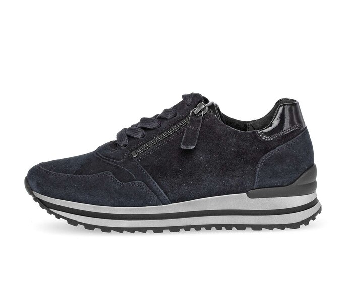 Gabor Damen Sneaker Low Blau - Rauleder