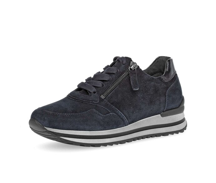 Gabor Damen  Sneaker Low Blau - Rauleder