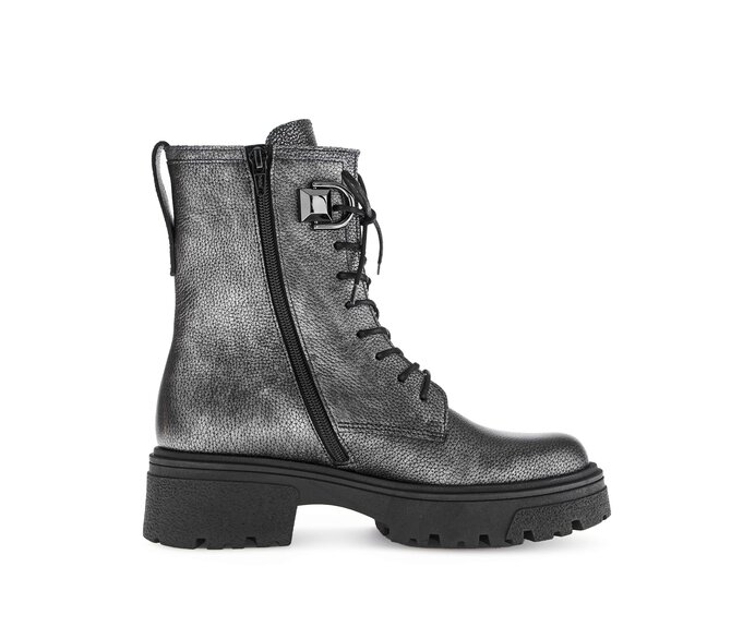 Gabor Damen  Biker Boots Grau - Effektleder