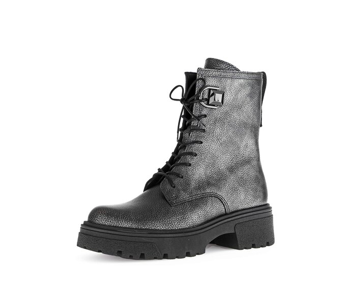 Gabor Damen  Biker Boots Grau - Effektleder