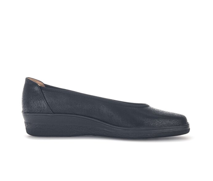 Gabor Damen  Sportliche Ballerina Schwarz - Effektleder