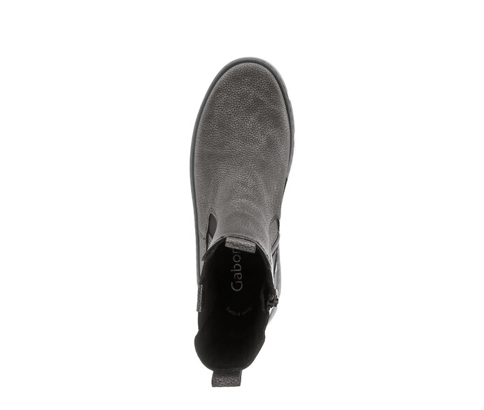 Gabor Damen  Chelsea Boot Grau - Effektleder