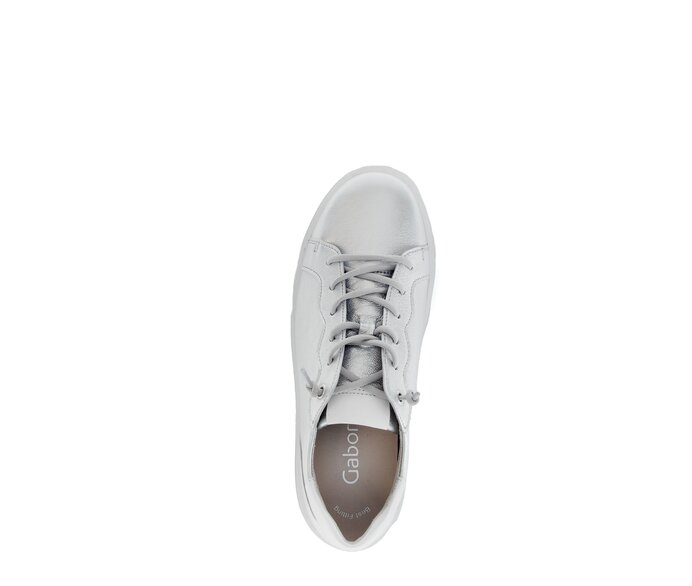 Gabor Damen  Sneaker Low Silber - Materialmix Leder