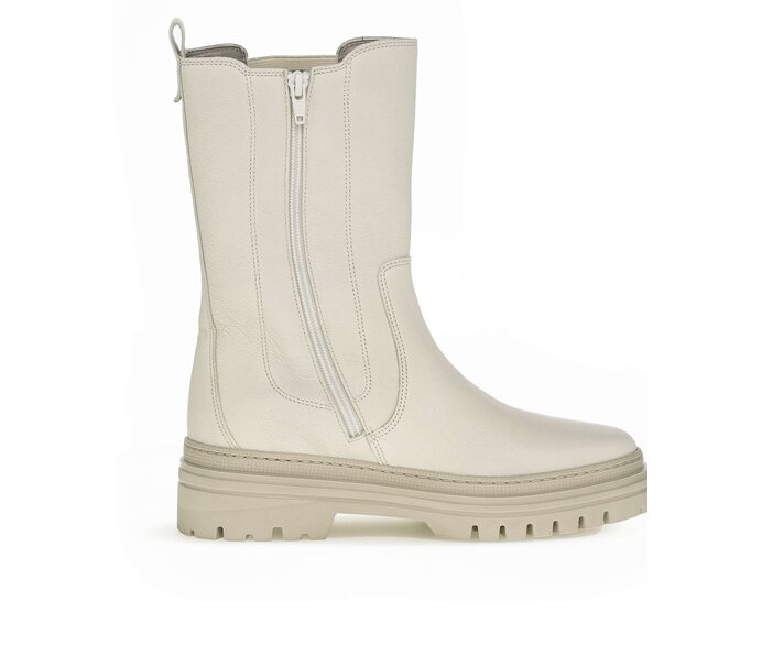 Gabor Damen  Chelsea Boot Beige - Glattleder