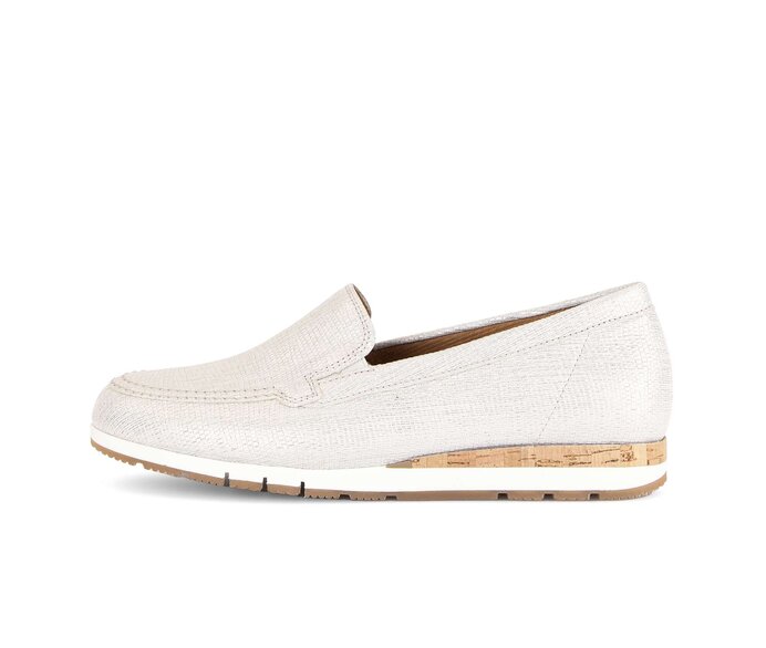 Gabor Damen Slipper Gold - Leder Reptiloptik
