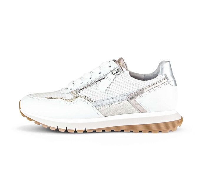Gabor Damen Sneaker Low Weiß - Materialmix Leder/Lederimitat
