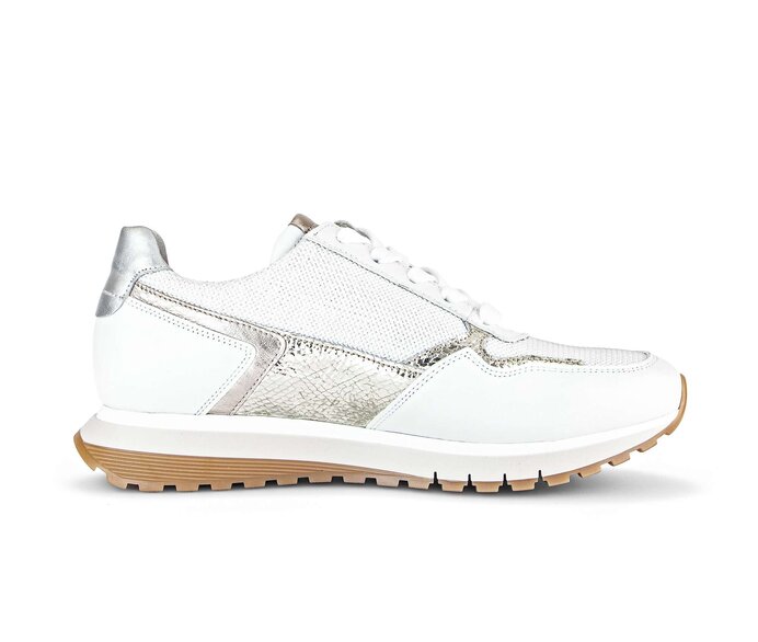 Gabor Damen  Sneaker Low Weiß - Materialmix Leder/Lederimitat