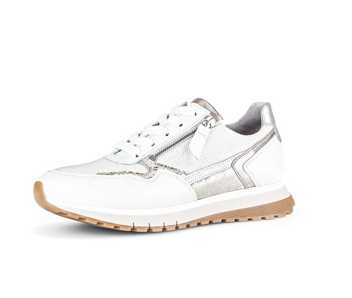 Gabor Damen  Sneaker Low Weiß - Materialmix Leder/Lederimitat