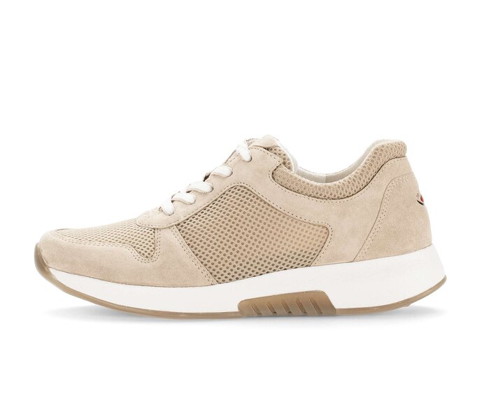 Gabor Damen Sneaker Low Beige - Materialmix Leder/Lederimitat