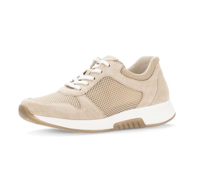 Gabor Damen  Sneaker Low Beige - Materialmix Leder/Lederimitat