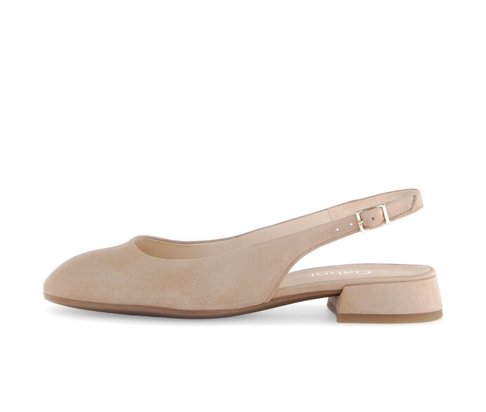 Gabor Damen Slingpumps Beige - Rauleder