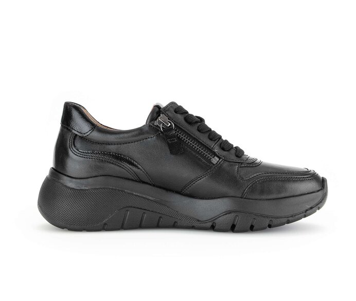 Gabor Damen  Sneaker Low Schwarz - Materialmix Leder