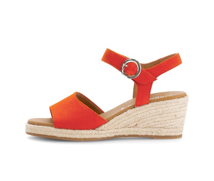 Gabor Damen Keilsandalette Orange - Rauleder